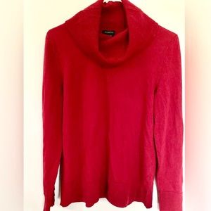 Talbots Soft Merino Cowl Neck Sweater Burgundy Red Medium / Large